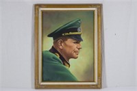 Vintage WWII German Officer Erwin Rommel Painting