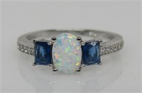 Opal & Sapphire Ring