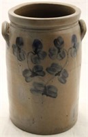 Early blue decorated stoneware crock
