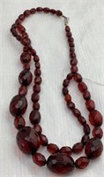 Antique Cherry Facet Necklace