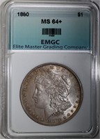 1880 MORGAN DOLLAR, EMGC CH+/GEM BU