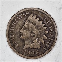 1909 Last Year Issue Indian Head Cent