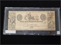 1849 The Mechanics Bank $5 Note