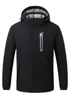 Large Intelligent heating outdoor jacket black,
