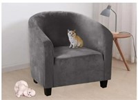 Velvet Tub Chair Slipcover High Stretch Club Chair