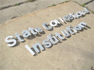 8 inch Aluminum Letters - State Correctional