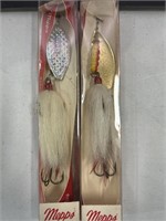 (2) Mepps weighted tandem treble hook lures