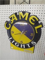 CAMEL LIGHTS ADV CLOCK PLASTIC