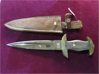14" L OZAIR CUSTOM DOUBLE EDGE FIXED BLADE KNIFE,