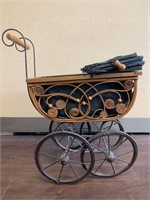 Vintage Doll Buggy Carriage as seen