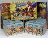 (J) X- men Action figures , card game and