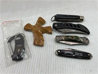 LOT OF 4 ASSORTED KNIVES & MORE - CAMILLUS, FROST