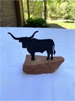 Rock & Metal Bull Figurine