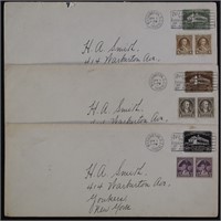 US Stamps #U523-U528 FDCs with Washington Bicenten