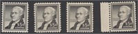 US Stamps #1053 x4 Mint NH Singles, $5 Hamilton