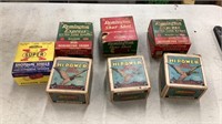 Vintage shotgun shell boxes
