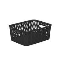 Small Herringbone Plastic Basket - Set of 2