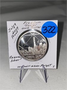 July 4, 2004 Proof Freedom Tower One Dollar