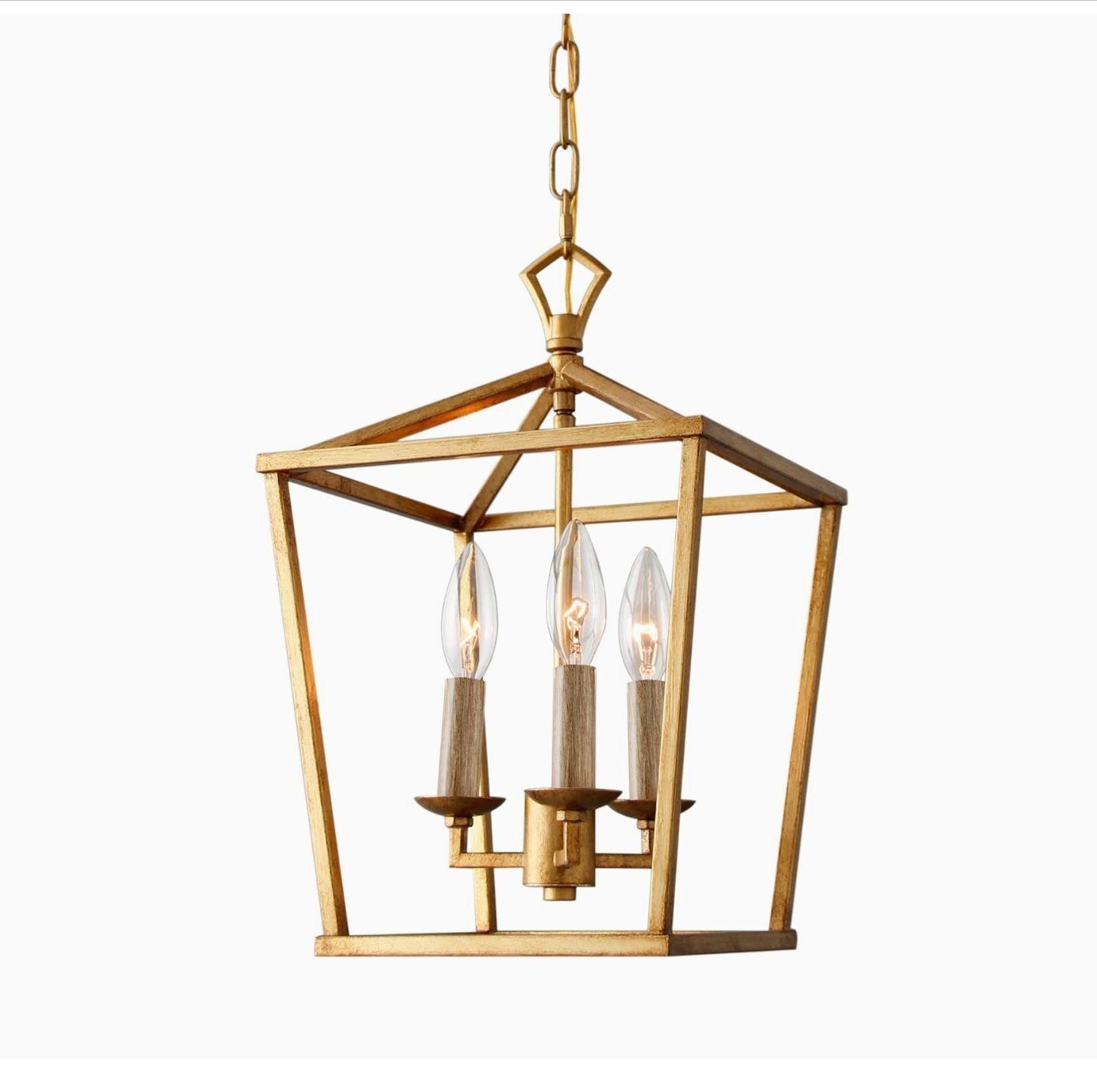 ($189) Lantern Pendant Lighting Gold