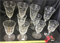 Etched Glass Stemware