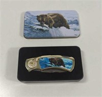 Beautiful Bear Stainless Steel Pocket Knife with