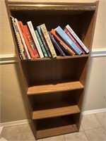 Four-Shelf Vintage Oak Finish Laminate Bookcase