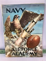 Navy Air Force Oct 15 1960 football program