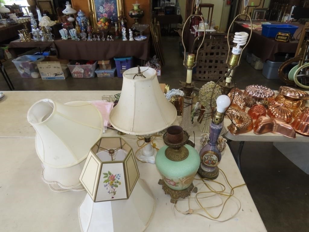 Lot of Lamps & Shades