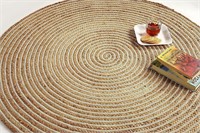 Used $55 Handwoven Round Jute Area Rug 3ft