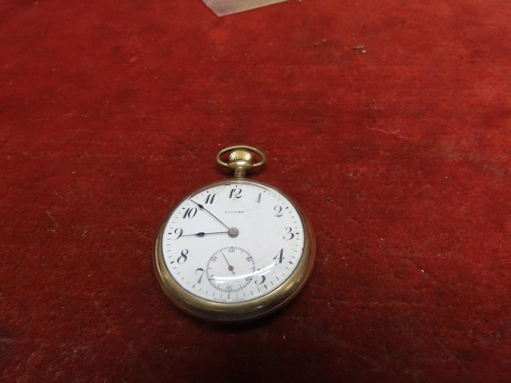 Locust Gold filled pocket watch (overwound).