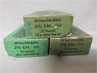 3 Boxes of Sierra .270 cal. Bullets