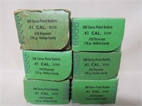 5 Boxes of Sierra 41 cal. Bullets, 1 Partial
