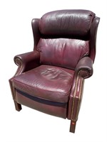 HANCOCK AND MOORE LEATHER WINGBACK RECLINER