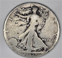 1919 s Better Date Walking Liberty Half Dollar