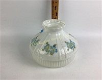 Aladdin Milk Glass Lamp Shade With Floral