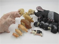 Assorted Pig Themed Statue Decor Lot of (15)