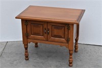 Country Occasional Table w Double Door Cabinet