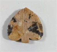 Hand Carved Polish Stone Leaf
