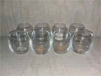 8 Candle Holders; Clear Glass
