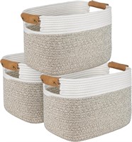 Woven Cotton Rope Cube Storage Baskets