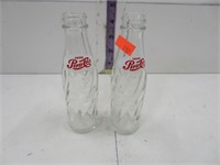 2 - mini pepsi bottles