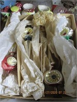 Box Lot of 4 Antique Blown Glass Tree Topper