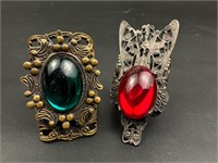 Two vintage statement rings