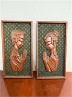 MID CENTURY CARVED TEAK WALL ART