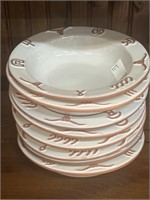 8 Frankoma Ranch Longhorns Cereal Bowls