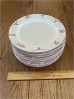 8 Frankoma Ranch Longhorns Bread Plates