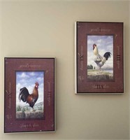 2 Rooster Prints