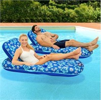 Aqua Luxury Inflatable Pool Recliner, 2-pack $89