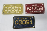 1970-71-72 Michigan motorcycle license plate.
