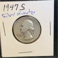 1947S silver quarter